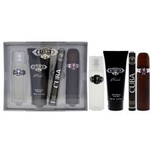 Cuba Black by Cuba for Men - 4 Pc Gift Set